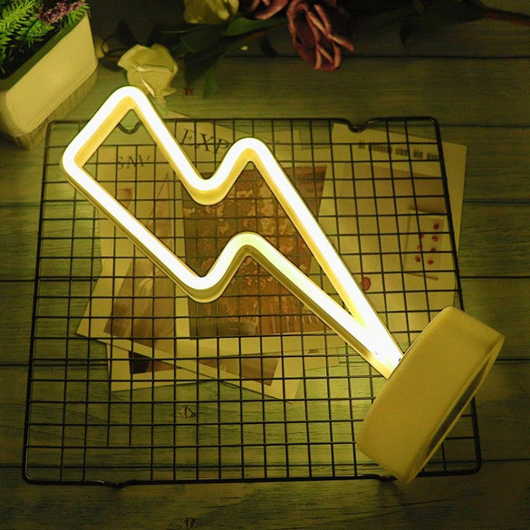 Decorative LED Neon Light Sign Star Moon Lamp USB LED Night Lights Decoration for Home Wedding Party Gifts Neon Lamp with Base