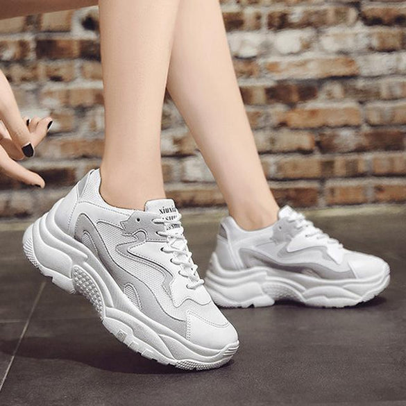 Block Pink Chunky Sneakers