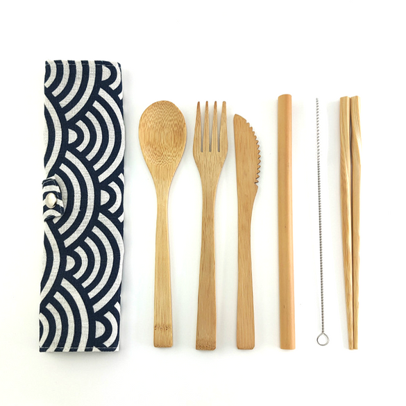 Bamboo Utensils Travel Pack