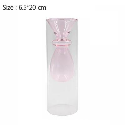 Double Layer Glass Flower Vase