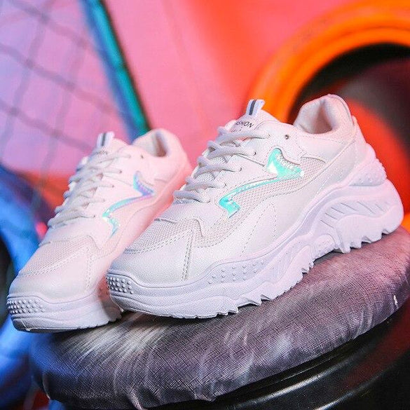 Block Pink Chunky Sneakers