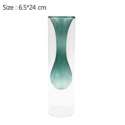 Double Layer Glass Flower Vase