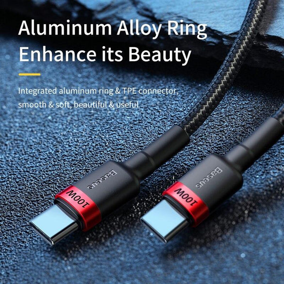 Baseus USB C to USB Type C Cable for Xiaomi Redmi Note 8 Pro Quick Charge 4.0 PD 100W Fast Charging for MacBook Pro Charge Cable