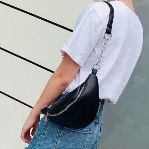 2020 Womens Waist Bag Fanny Pack PU Bag Belt Purse Small Purse Phone Key Pouch White Black Waist Packs