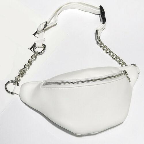 2020 Womens Waist Bag Fanny Pack PU Bag Belt Purse Small Purse Phone Key Pouch White Black Waist Packs
