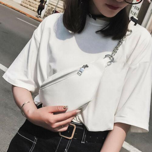 2020 Womens Waist Bag Fanny Pack PU Bag Belt Purse Small Purse Phone Key Pouch White Black Waist Packs