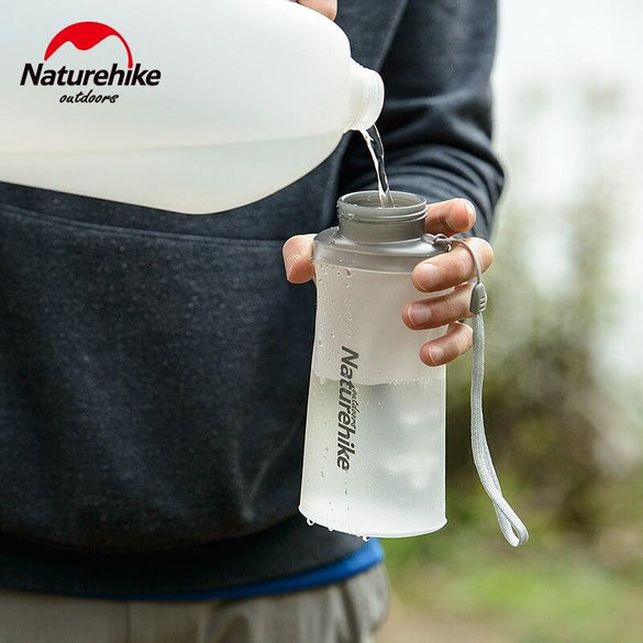 NatureHike 750ML Sport Bottle Water Bottles Outdoor Cup Portable Silicone Folding Drinkware With Straw Bicycle Water Bottle