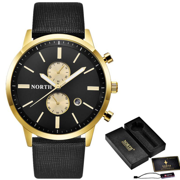 Black and Gold Men's Date and Time Sport Watch