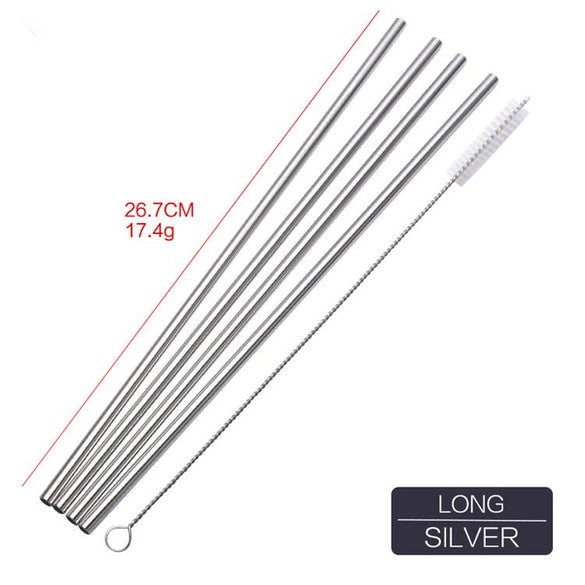 4pc Reusable Metal Drinking Straws