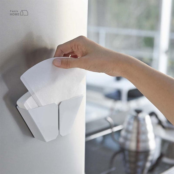 1pc Coffee filter paper shelf base box for V60 Refrigerator magnet easy take preservation