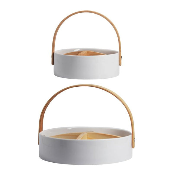 Simple Ceramic Four-grid Storage Tray With Hold Detachable Scandinavia Food Candy Jewelry Storage Plate Home Decor Organizer