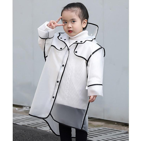 children's raincoat girl's raincoats child poncho waterproof rain poncho rain gear EVA hooded transparent baby boys  Rainwear