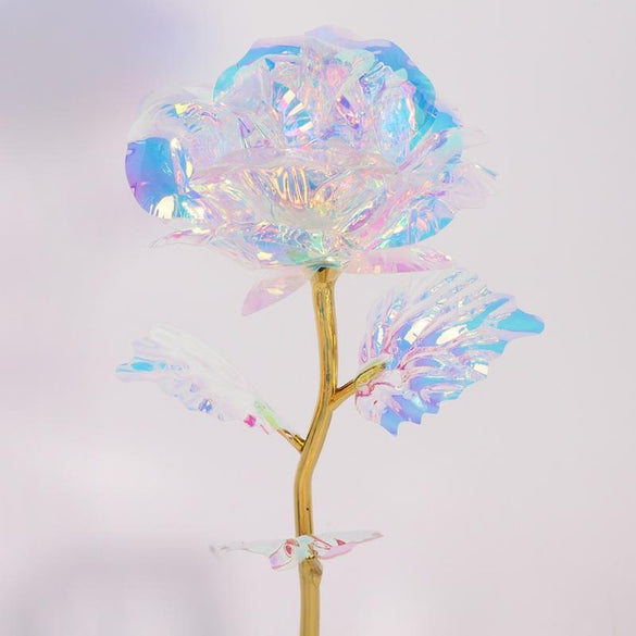 Dropshipping Valentine's Day Creative Gift 24K Foil Gold Rose Lasts Forever Love Wedding Decor Lover Lighting Rose