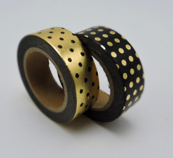 2016 New Dots Foil Printing Washi Tape Kawaii Decorative Tapes Scrapbook Tools Cute Paper Crafts Washi Paper Adhesive