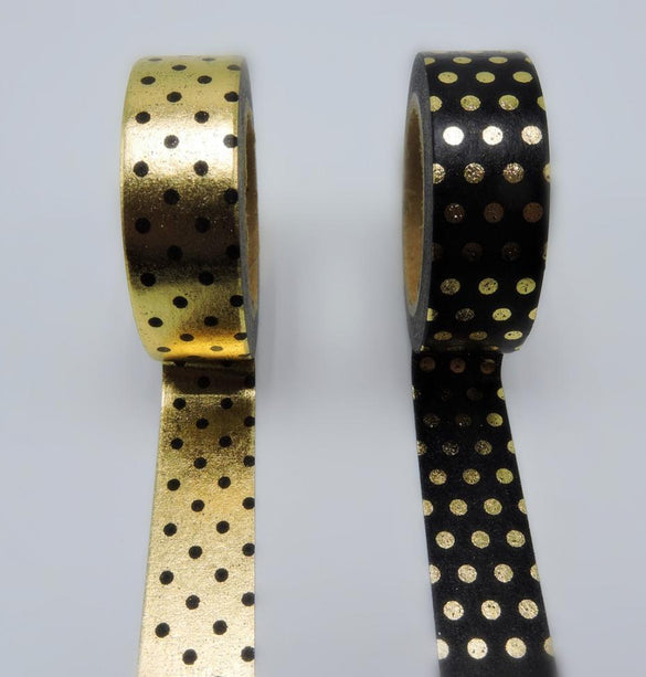 2016 New Dots Foil Printing Washi Tape Kawaii Decorative Tapes Scrapbook Tools Cute Paper Crafts Washi Paper Adhesive