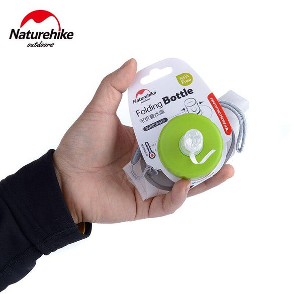 NatureHike 750ML Sport Bottle Water Bottles Outdoor Cup Portable Silicone Folding Drinkware With Straw Bicycle Water Bottle