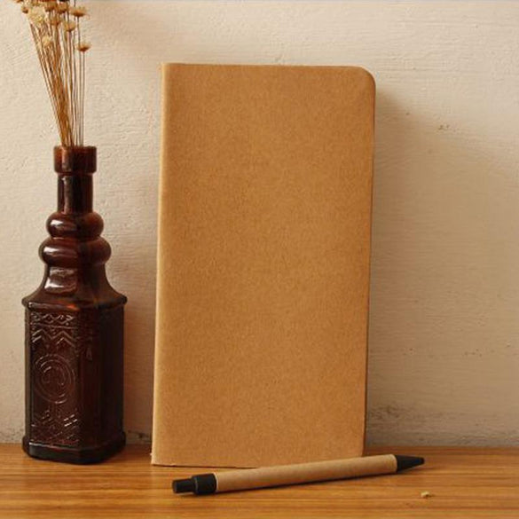 Cowhide Paper Notebook Blank Notepad Book Vintage Soft Copybook Daily Memos Kraft Cover Journal Notebooks