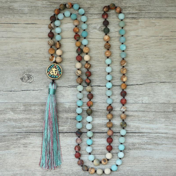 Beautiful natural stone Mala necklace