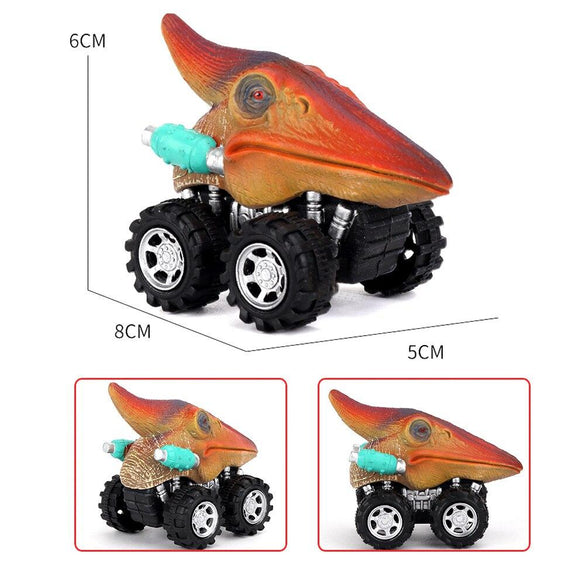6pcs 6 styles High-quality Children's Day Gift Toy Dinosaur Model Mini Toy Car Back Of The Car Gift Truck Hobby