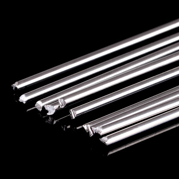 10Pcs Silver Aluminum Welding Rod Low Temperature Metal Soldering Brazing Rods 1.6mmx45cm with Corrosion Resistance