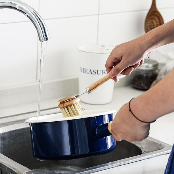 Natural Beech PP Cleaning Brush Wooden Long Handle Washing Brushes Multifunctional Kitchen Cleaning Tool For Dish Cup Bottle Pot