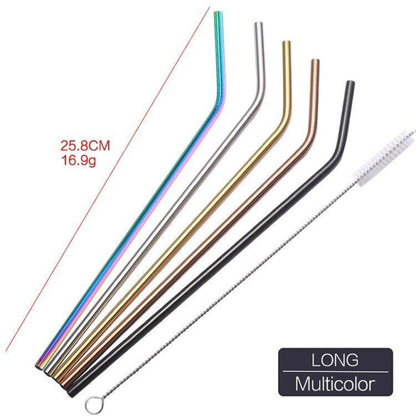 4pc Reusable Metal Drinking Straws