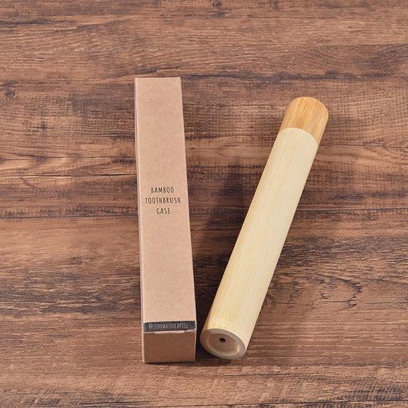 Natural Bamboo Toothbrush Tube