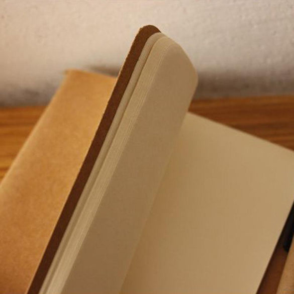 Cowhide Paper Notebook Blank Notepad Book Vintage Soft Copybook Daily Memos Kraft Cover Journal Notebooks
