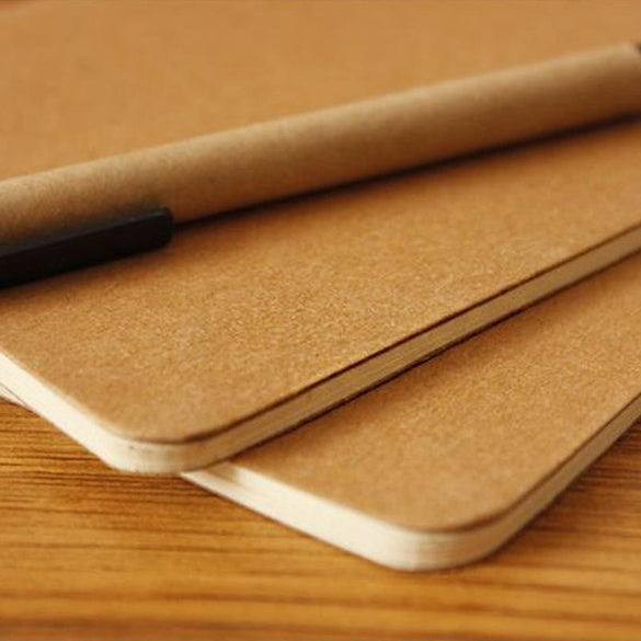 Cowhide Paper Notebook Blank Notepad Book Vintage Soft Copybook Daily Memos Kraft Cover Journal Notebooks