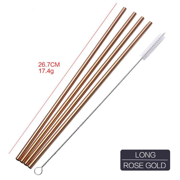 4pc Reusable Metal Drinking Straws