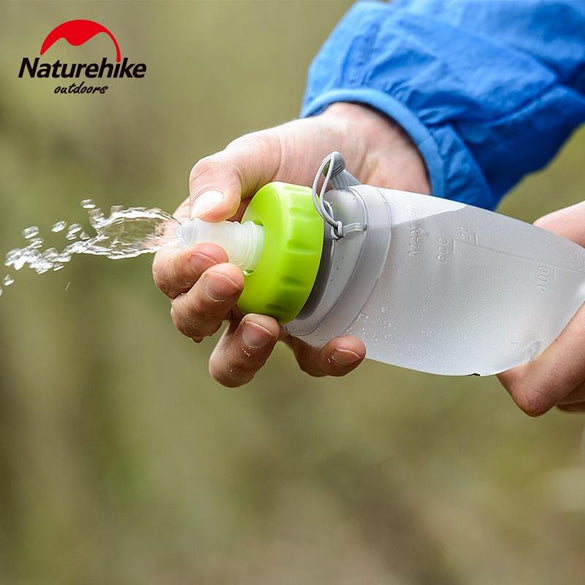 NatureHike 750ML Sport Bottle Water Bottles Outdoor Cup Portable Silicone Folding Drinkware With Straw Bicycle Water Bottle