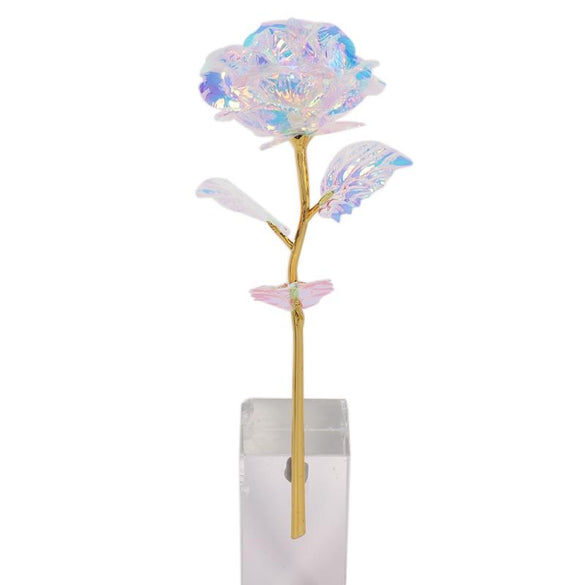 Dropshipping Valentine's Day Creative Gift 24K Foil Gold Rose Lasts Forever Love Wedding Decor Lover Lighting Rose