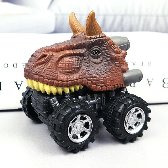 6pcs 6 styles High-quality Children's Day Gift Toy Dinosaur Model Mini Toy Car Back Of The Car Gift Truck Hobby