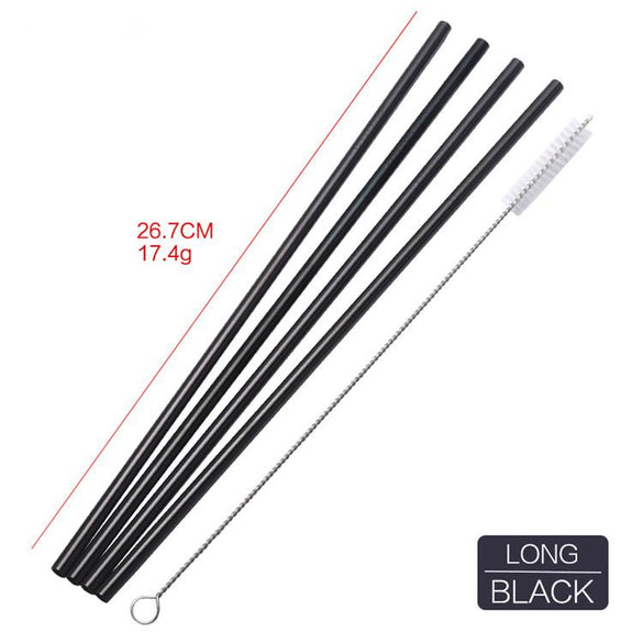 4pc Reusable Metal Drinking Straws