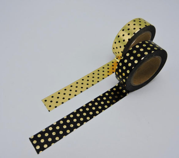 2016 New Dots Foil Printing Washi Tape Kawaii Decorative Tapes Scrapbook Tools Cute Paper Crafts Washi Paper Adhesive