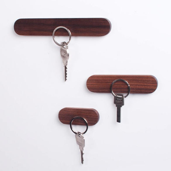 Wood Key Holder Wall Key Storage Organizer Strong Magnetic Key Rack Hanger Key Ring Hooks Clerk Housekeeper on the wall