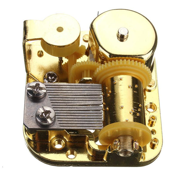 High Standard New Hot Sale Unique 18 Notes DIY Mechanical Musical Box Golden Movement+Screws +Castle In The Sky Key Great Gift