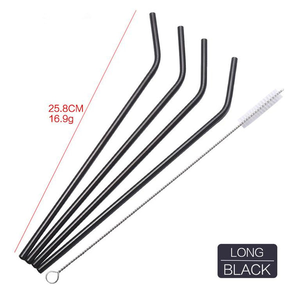 4pc Reusable Metal Drinking Straws