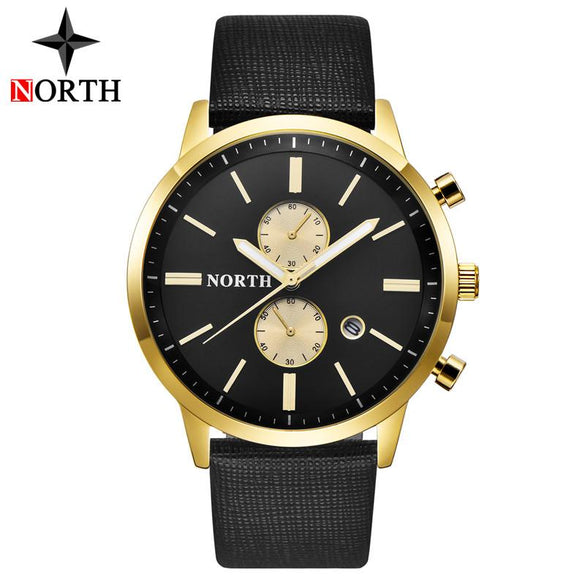 Black and Gold Men's Date and Time Sport Watch