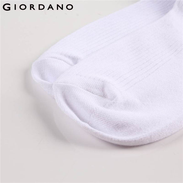 Giordano Men Socks 3 Pairs-Pack Basic Socks Cotton Plain Socks for Men Soft Calcetines Hombre Breathable Meia Masculina de Marca