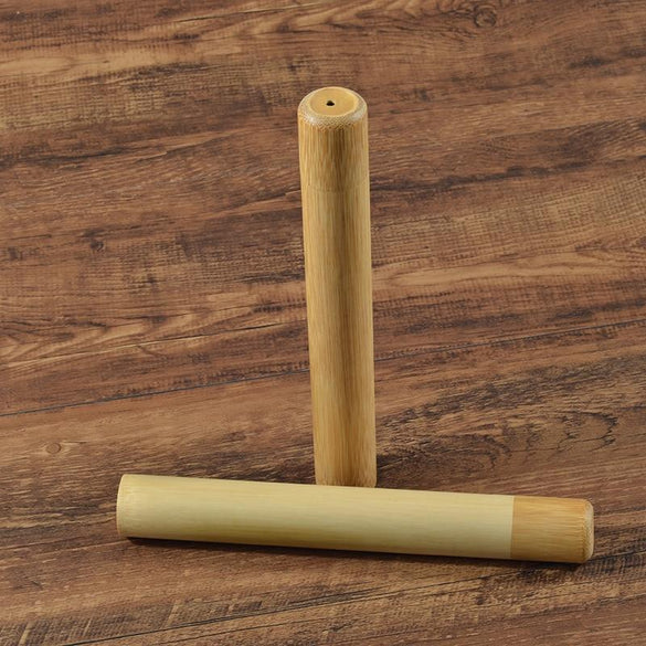 Natural bamboo case eco friendly Toothbrush Bamboo Tube 8.3 inch For Toothbrush Case Hand made Toothbrush accessories