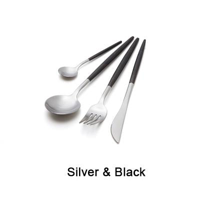 Black and Gold Cutlery Set