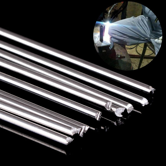 10Pcs Silver Aluminum Welding Rod Low Temperature Metal Soldering Brazing Rods 1.6mmx45cm with Corrosion Resistance
