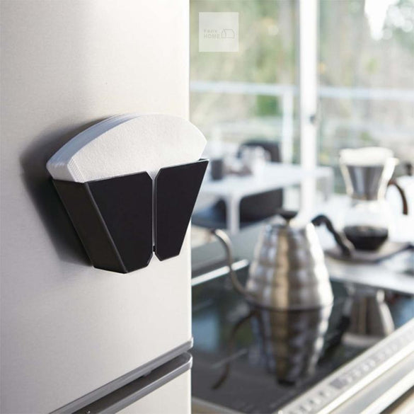 1pc Coffee filter paper shelf base box for V60 Refrigerator magnet easy take preservation