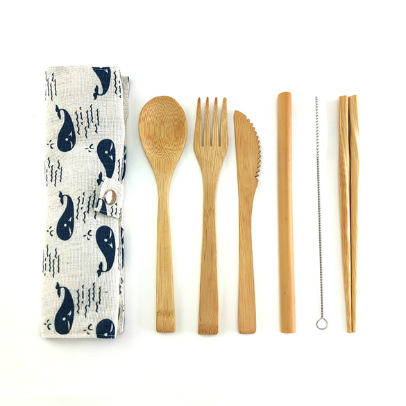 Bamboo Utensils Travel Pack