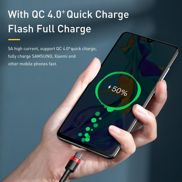 Baseus USB C to USB Type C Cable for Xiaomi Redmi Note 8 Pro Quick Charge 4.0 PD 100W Fast Charging for MacBook Pro Charge Cable
