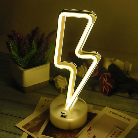 Decorative LED Neon Light Sign Star Moon Lamp USB LED Night Lights Decoration for Home Wedding Party Gifts Neon Lamp with Base