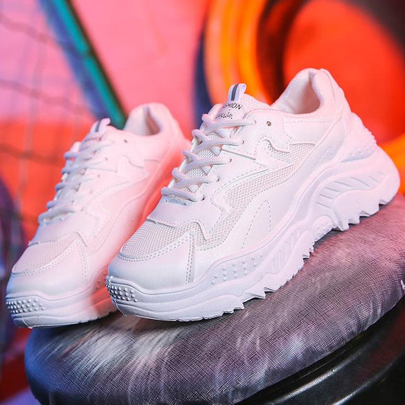 Block Pink Chunky Sneakers