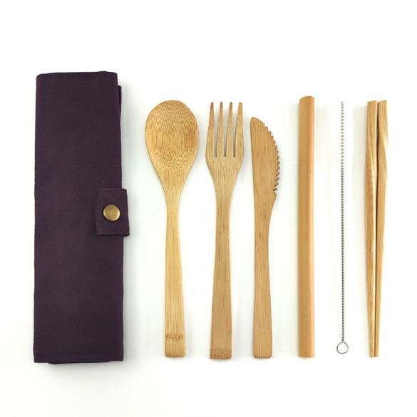 Bamboo Utensils Travel Pack