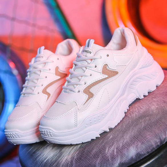 Block Pink Chunky Sneakers